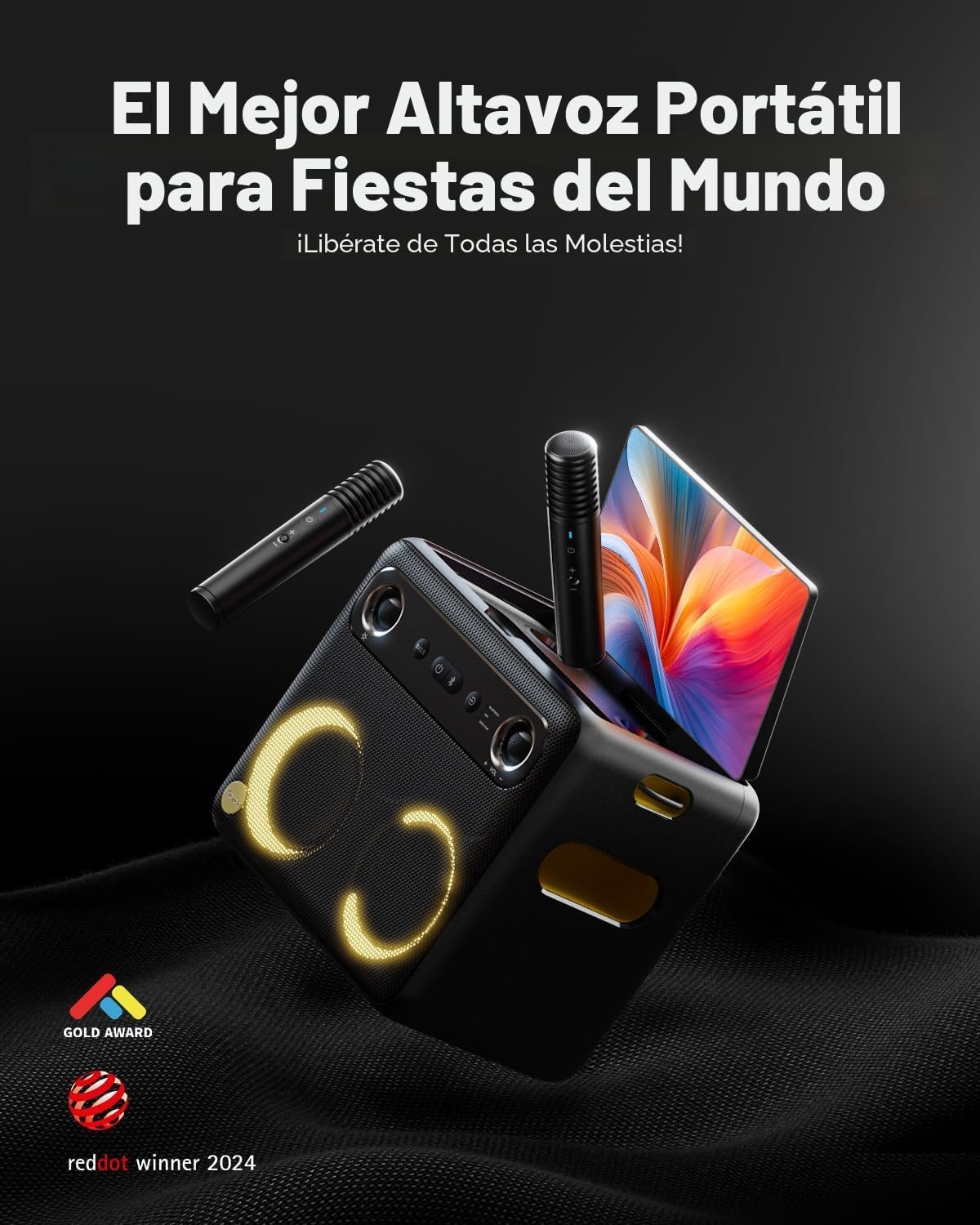 Máquina de karaoke inteligente Ikarao X2 - con pantalla de letras, tableta de karaoke de 32GB, 2 micrófonos inalámbricos, 300W - Image 3