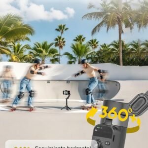 AOCHUAN Smart X3 - Estabilizador de cardán de rotación de 360° , control remoto magnético, trípode abierto de un solo toque