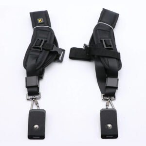 QUICK STRAP Correa para cámara de doble hombro, arnés de correa de cámara de liberación rápida ajustable