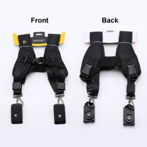 QUICK STRAP Correa para cámara de doble hombro, arnés de correa de cámara de liberación rápida ajustable