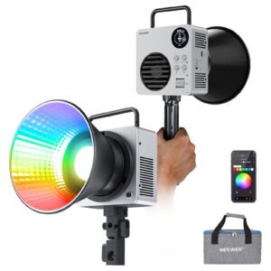 NEEWER HB80C RGB- Luz de video LED con batería integrada de 72 Wh, 80W