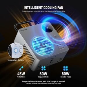 NEEWER HB80C RGB- Luz de video LED con batería integrada de 72 Wh, 80W