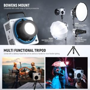NEEWER HB80C RGB- Luz de video LED con batería integrada de 72 Wh, 80W