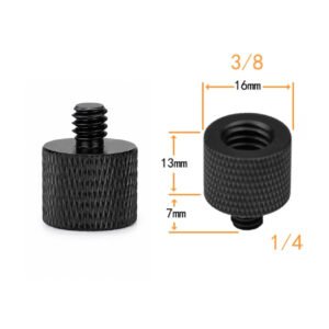 Convertidor, 1/4" macho a 3/8" hembra